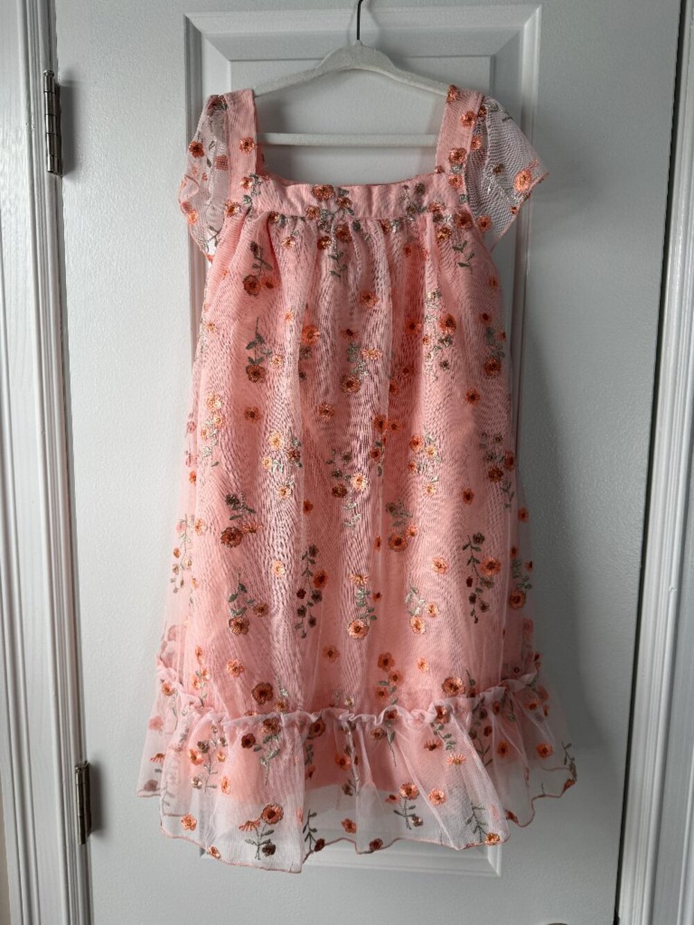 NWT Gymboree Toddler Sleeveless Dressy Dress, Tropical Peach, 10